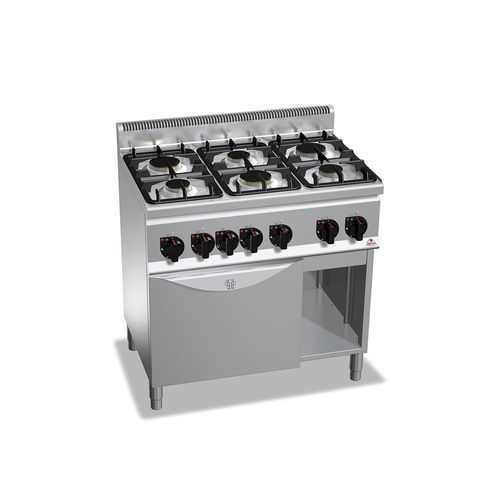 Cucina a gas 6 fuochi con forno 3Kw light power